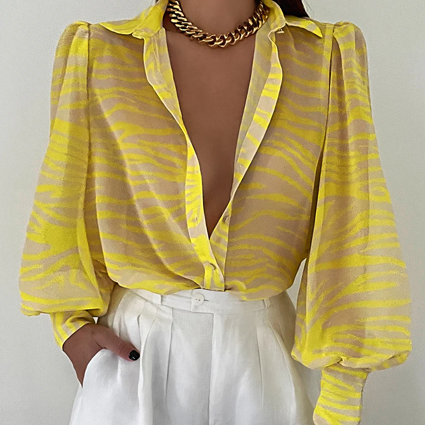 RUNAWAY THE LABEL Womens Fleetwood Blouse - Chiara Yellow - Image 2