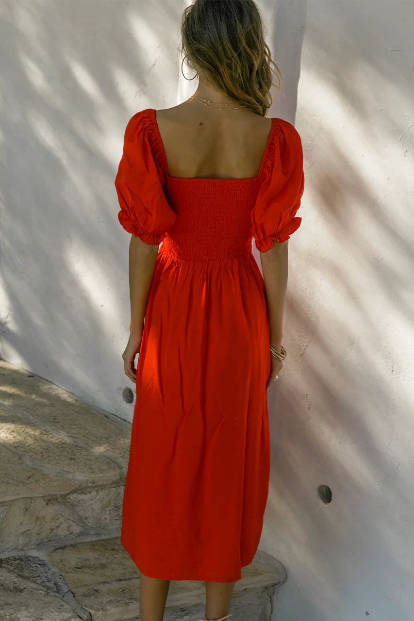 Seven Wonders The Label WOMENS BRINLEY MIDI DRESS - RED - Image 3