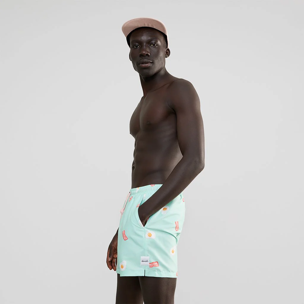 Skwosh Club MENS BONDI BREAKFAST SWIM SHORTS - MINT - Image 3