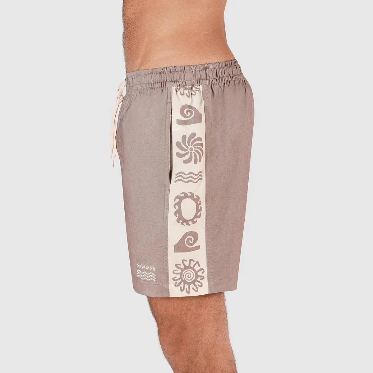 SKWOSH CLUB Mens Spiced Mocha Everyday Shorts in Brown - Image 3