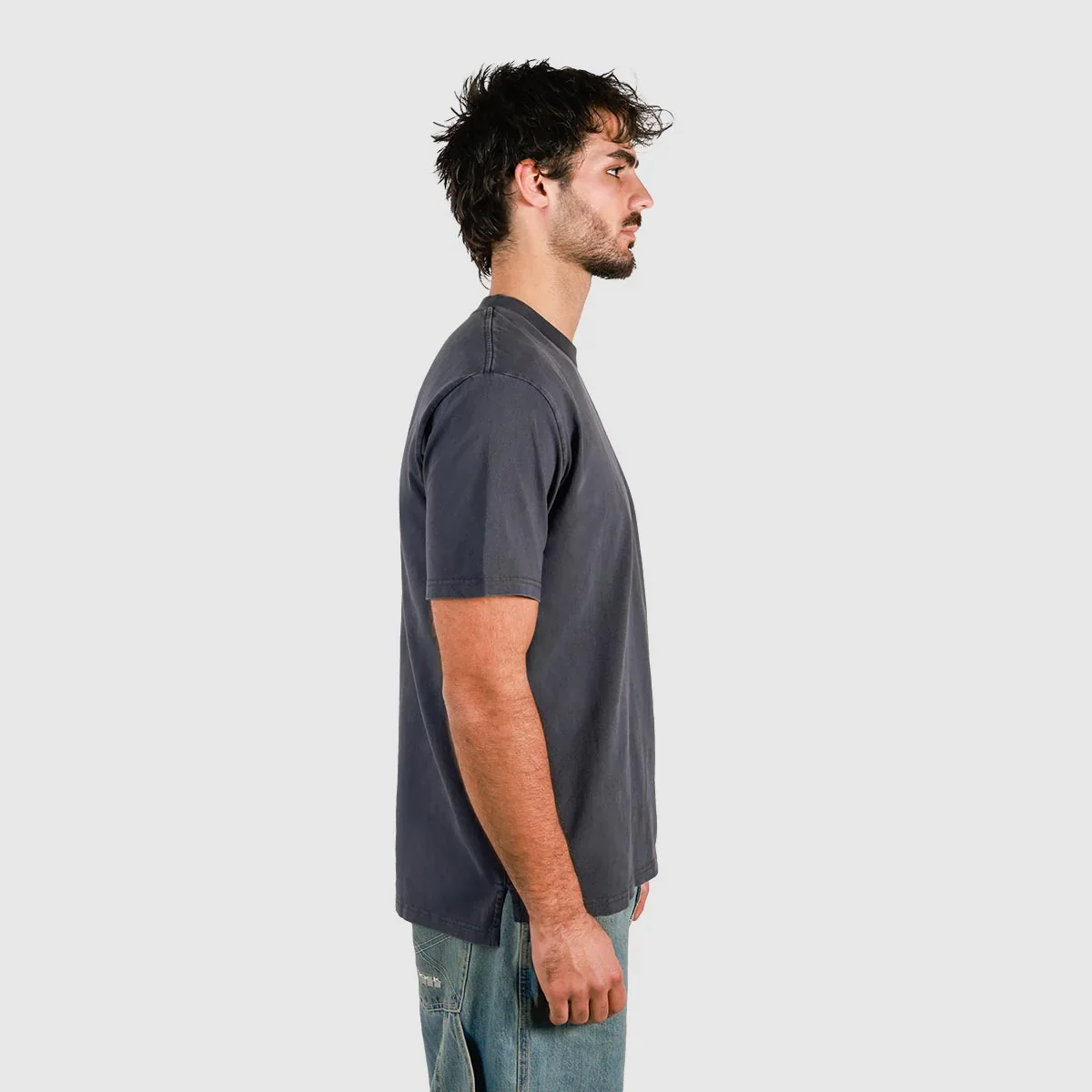 SKWOSH CLUB Mens You Little Ripper Slang Tee in Charcoal - Image 3