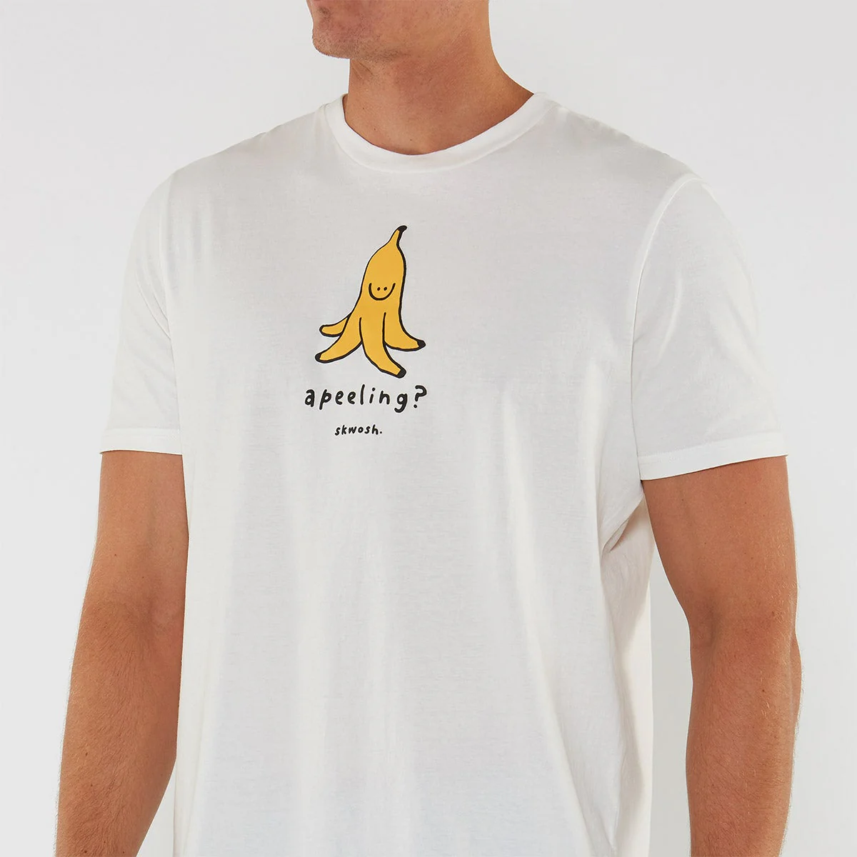 SKWOSH Mens Apeeling Tee - Off White - Image 11