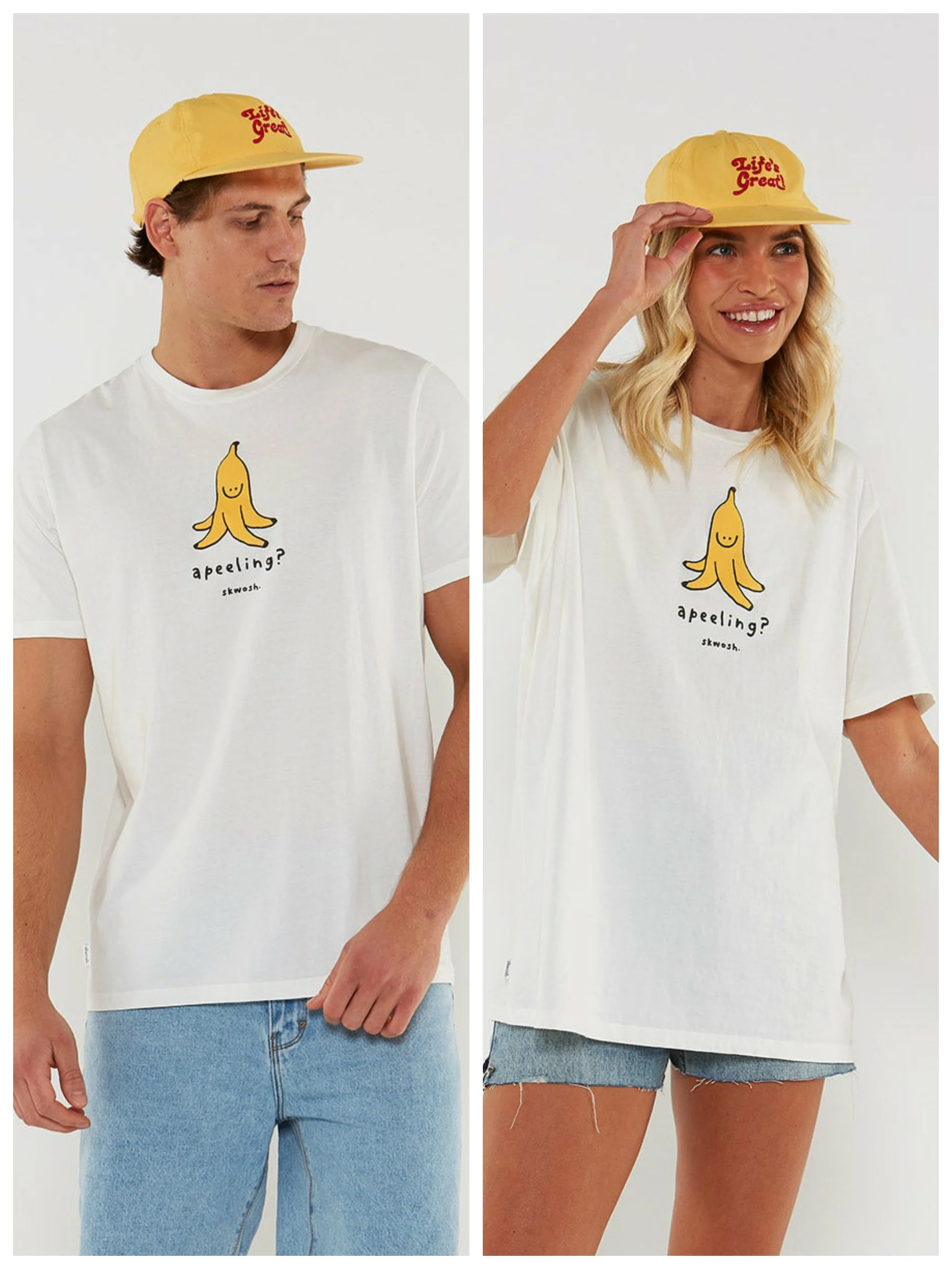 SKWOSH Mens Apeeling Tee - Off White - Image 4