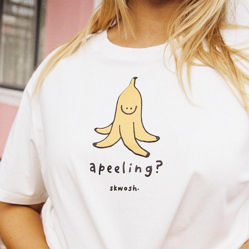 SKWOSH Mens Apeeling Tee - Off White - Image 6