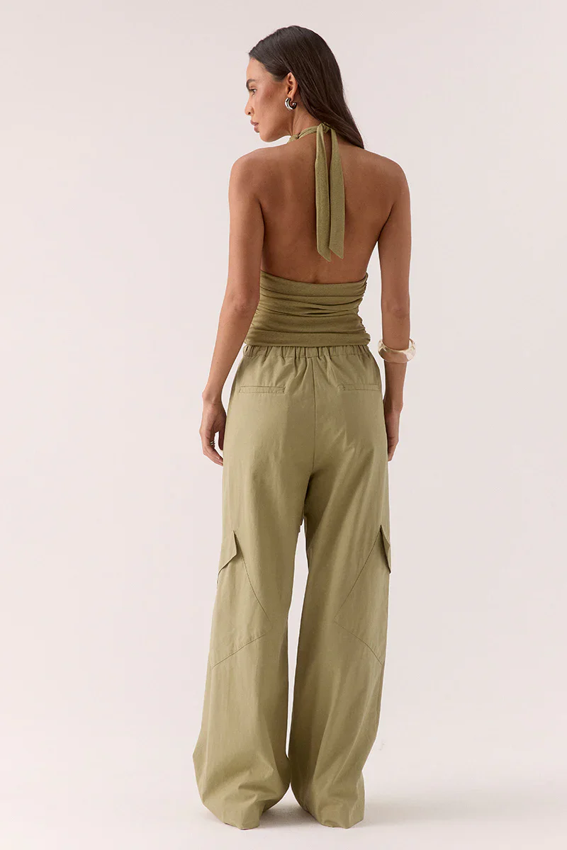 SOVERE Womens Dex Pant in Soft Khaki - Image 4