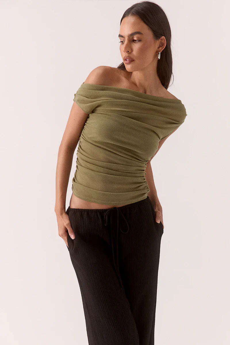 SOVERE Womens Zeya Top in Soft Khaki - Image 3