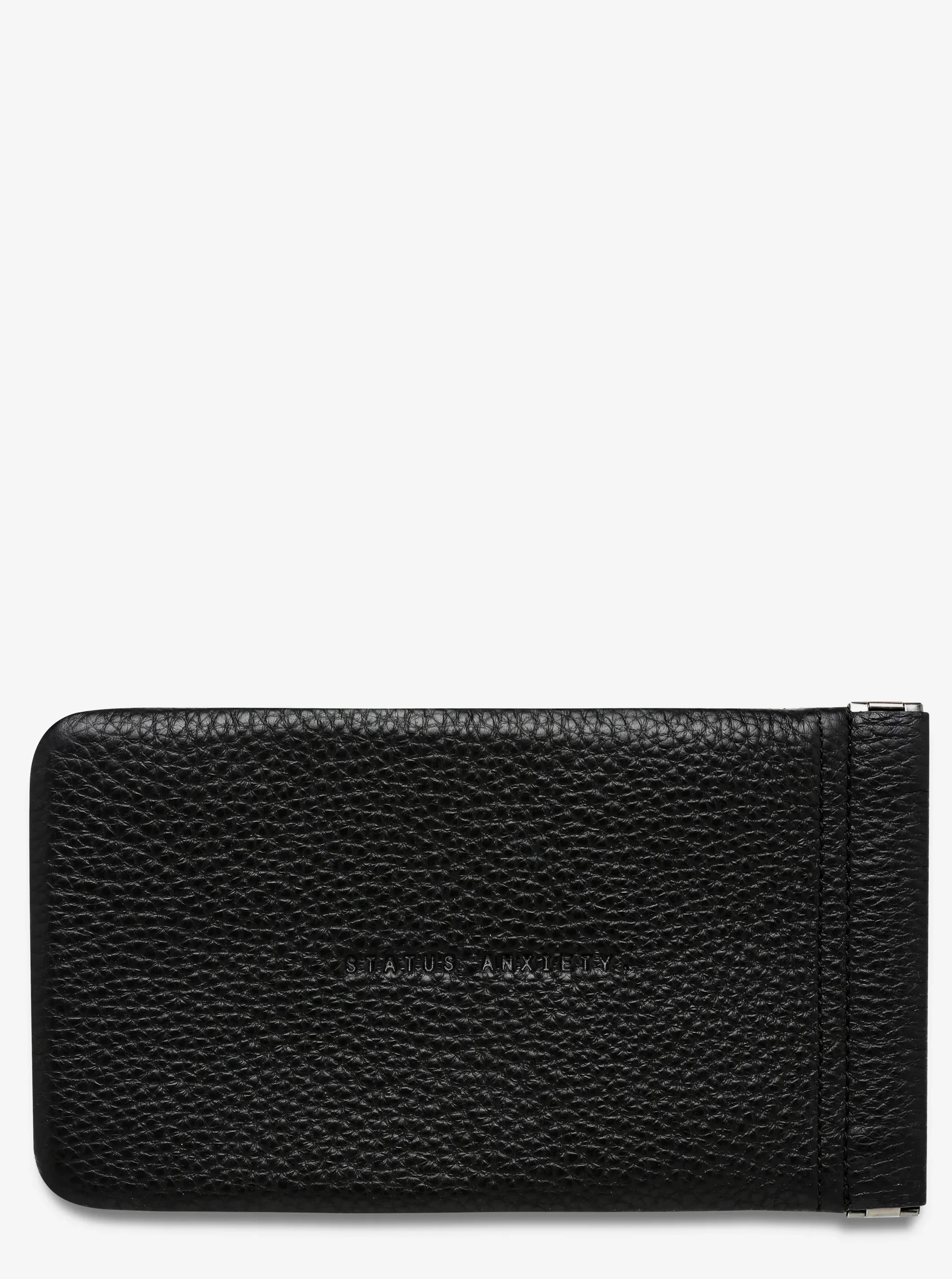 STATUS ANXIETY Keepsake Sunglasses Case in Black Leather