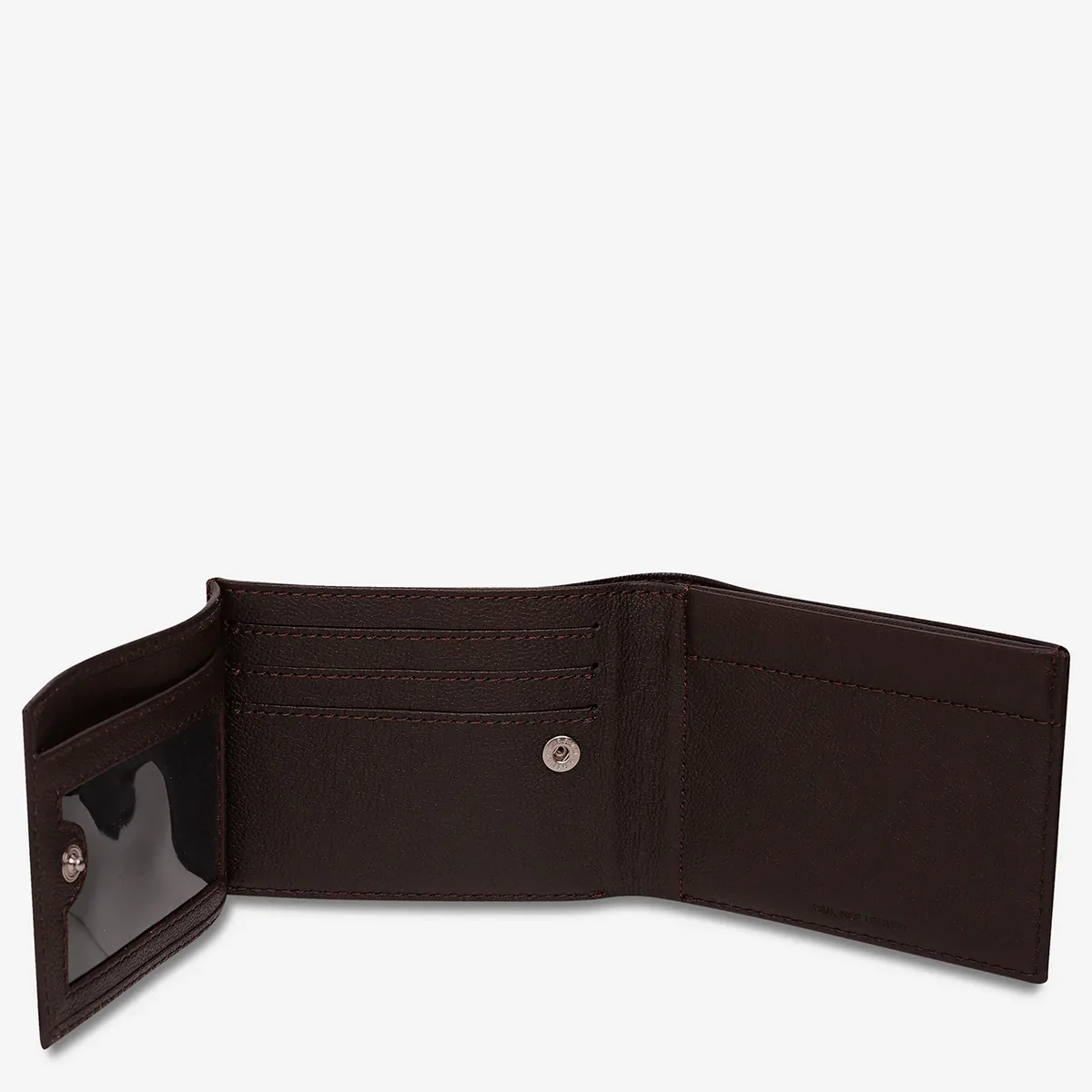 STATUS ANXIETY Mens Noah Leather Wallet Chocolate - Image 7
