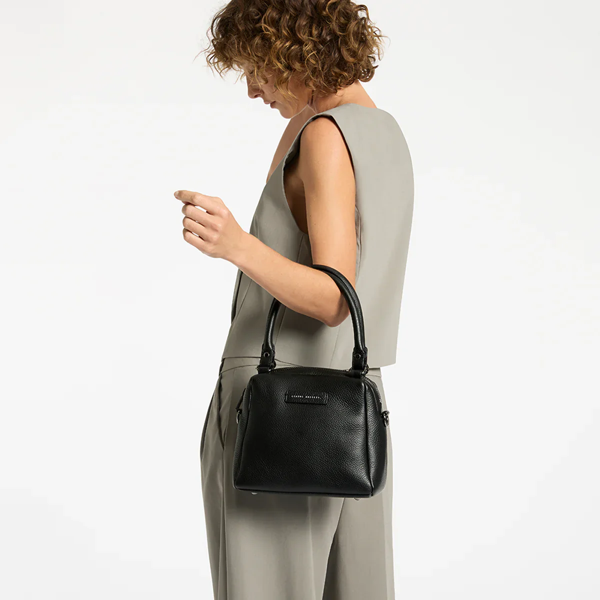 STATUS ANXIETY Mini Mountains Leather Bag - Black - Image 12