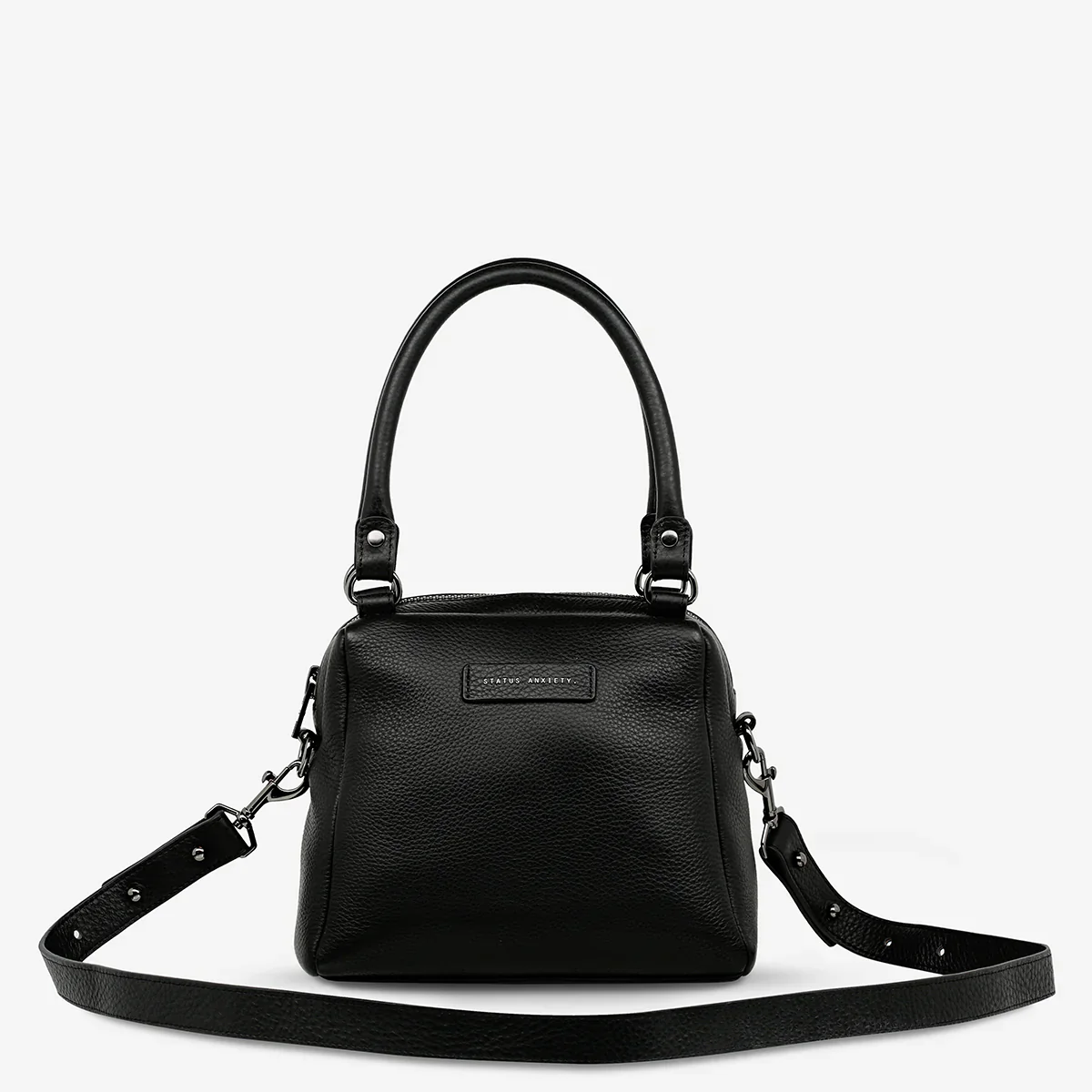 STATUS ANXIETY Mini Mountains Leather Bag - Black - Image 2