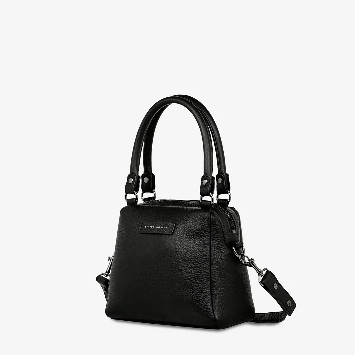 STATUS ANXIETY Mini Mountains Leather Bag - Black - Image 5
