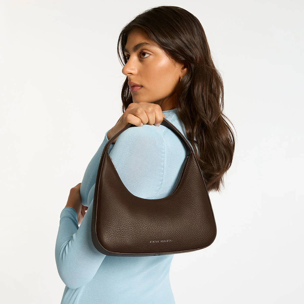 STATUS ANXIETY Womens Aurora Leather Bag - Cocoa - Image 8