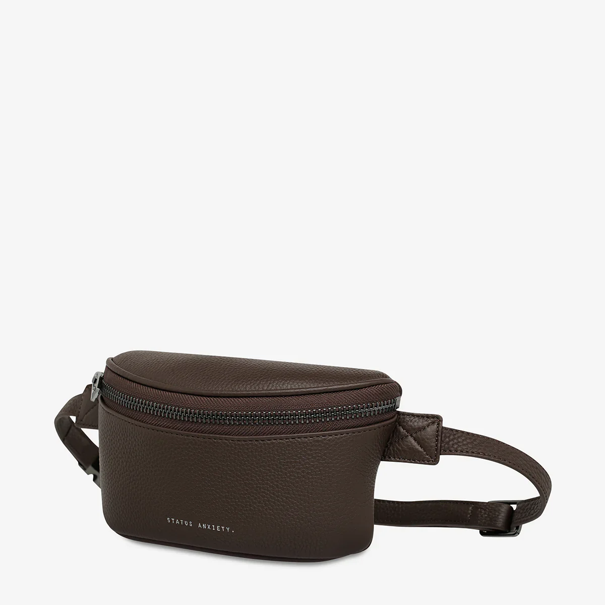 STATUS ANXIETY Womens Best Lies Leather Bum Bag Cocoa - Image 2