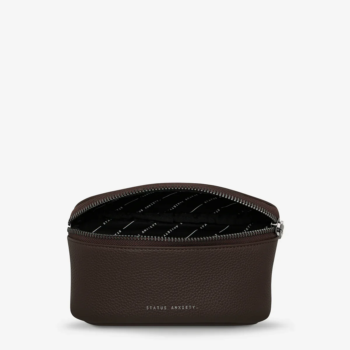 STATUS ANXIETY Womens Best Lies Leather Bum Bag Cocoa - Image 3
