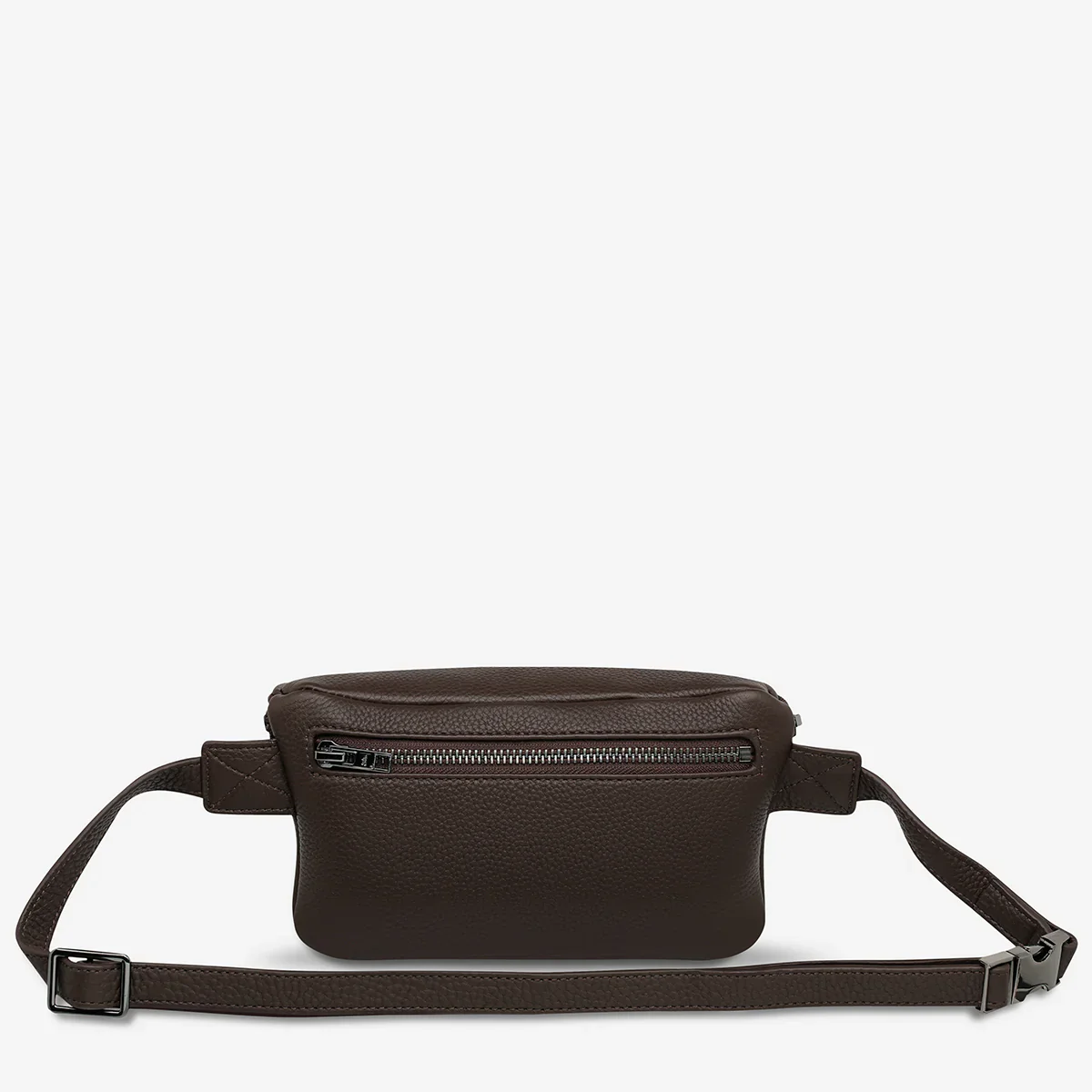STATUS ANXIETY Womens Best Lies Leather Bum Bag Cocoa - Image 4