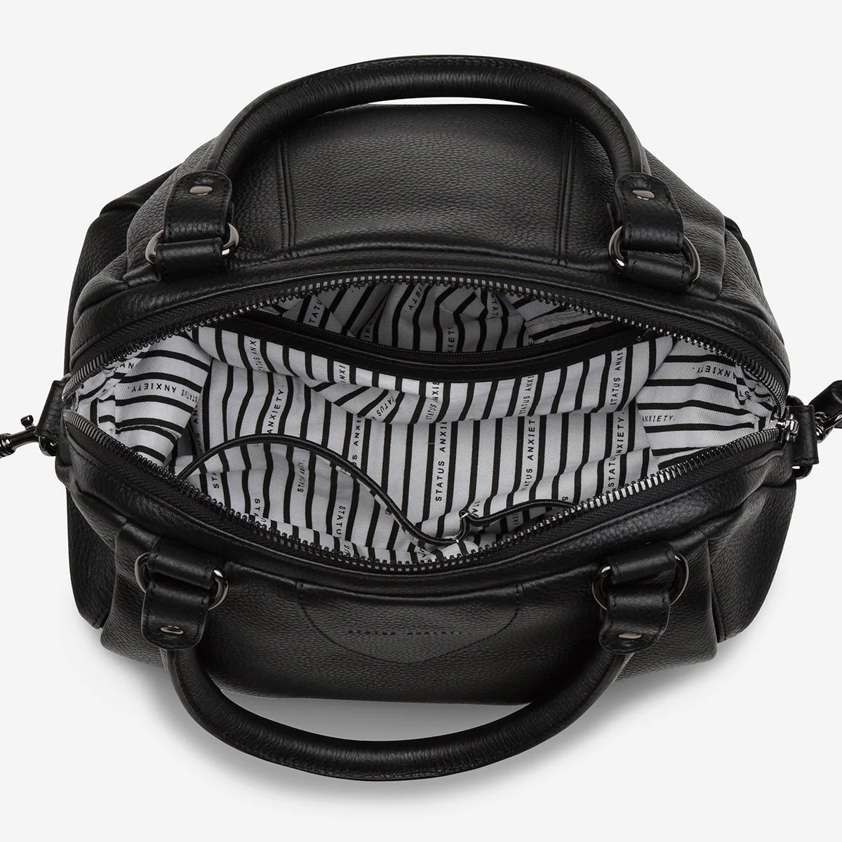 Status Anxiety WOMENS FORCE OF BEING LEATHER BAG - BLACK - Image 5