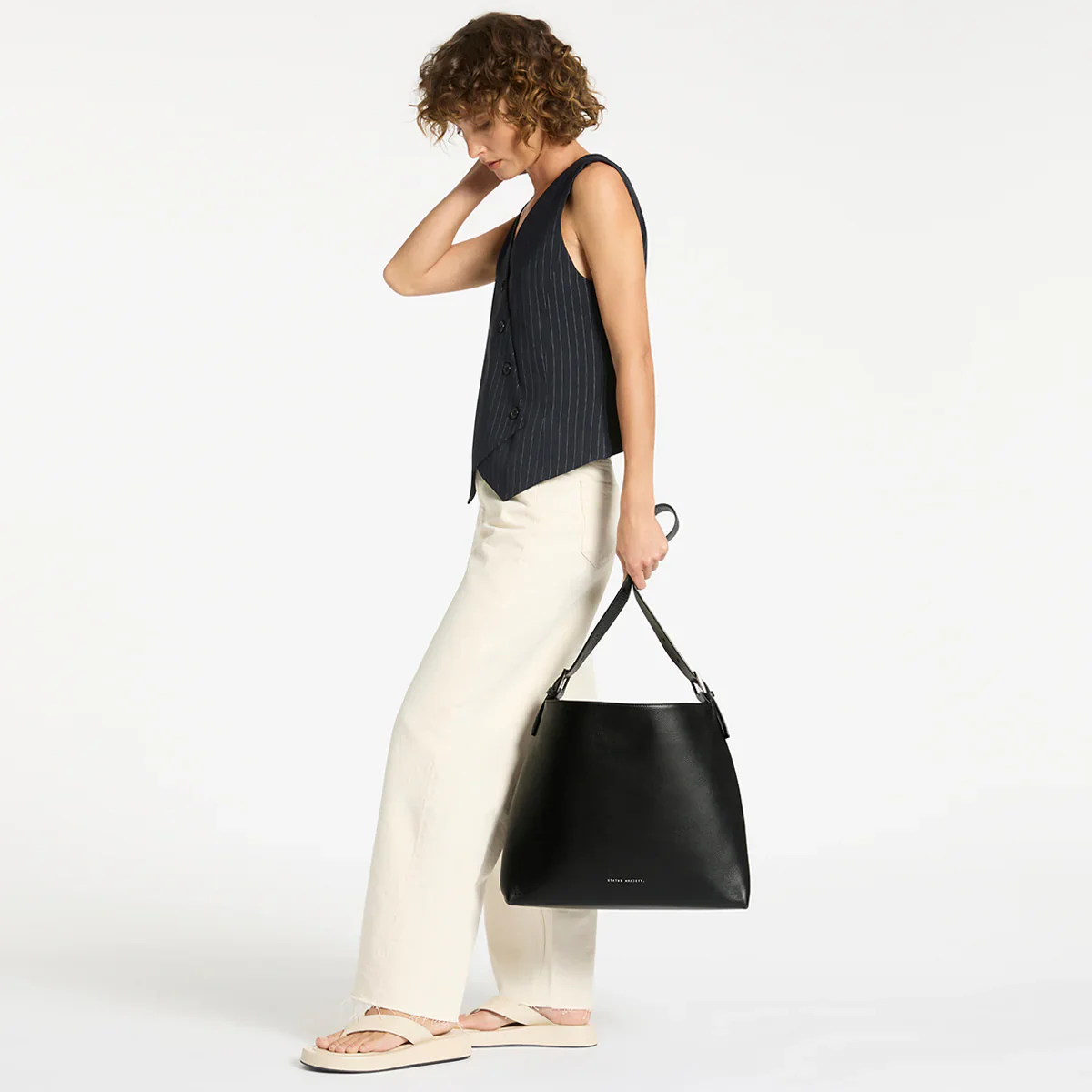 STATUS ANXIETY Womens Forget About It Leather Bag - Black - Image 3