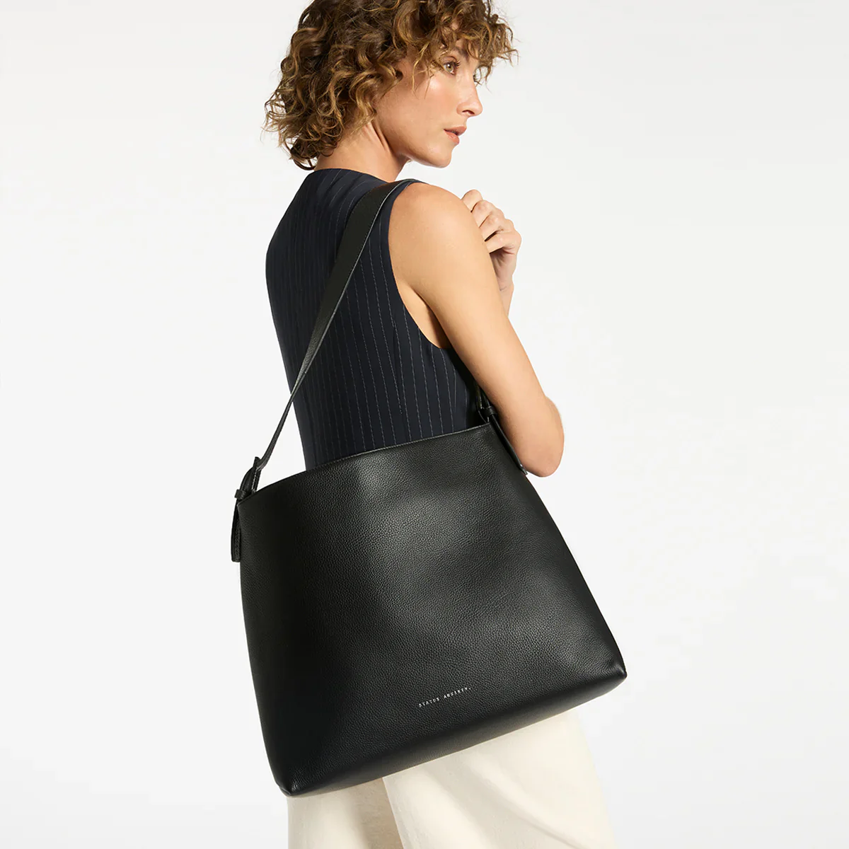 STATUS ANXIETY Womens Forget About It Leather Bag - Black - Image 7