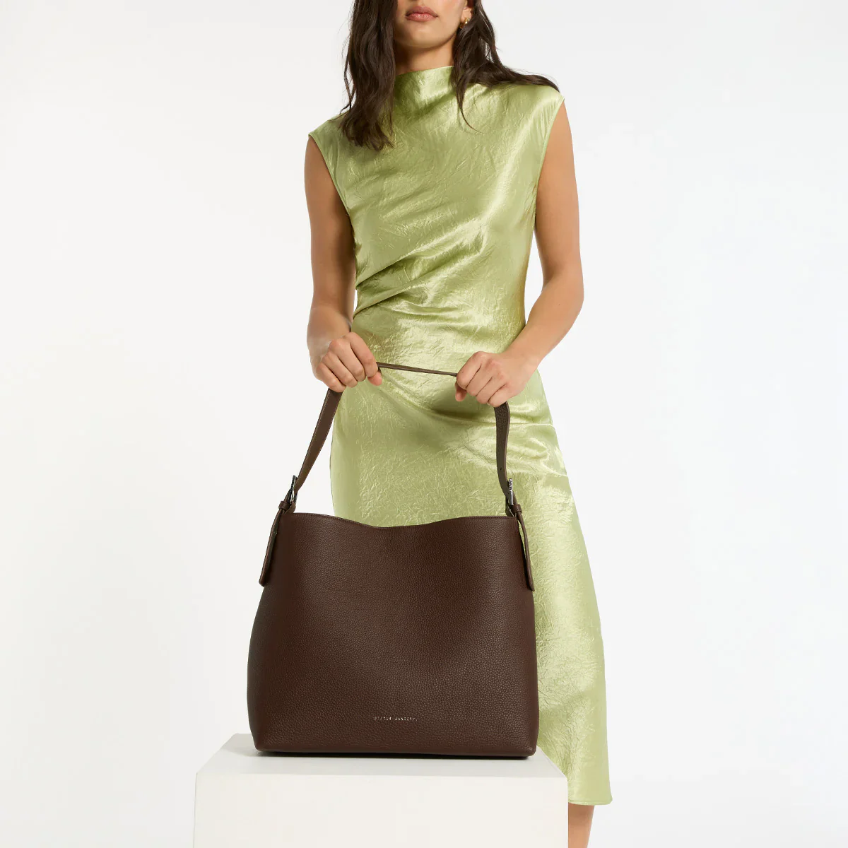 STATUS ANXIETY Womens Forget About It Leather Bag â Cocoa - Image 5