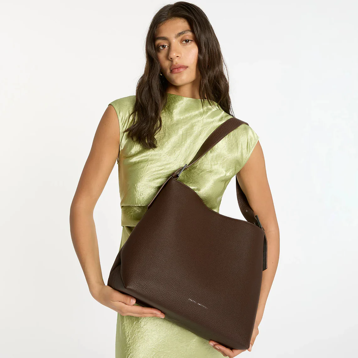 STATUS ANXIETY Womens Forget About It Leather Bag â Cocoa - Image 8