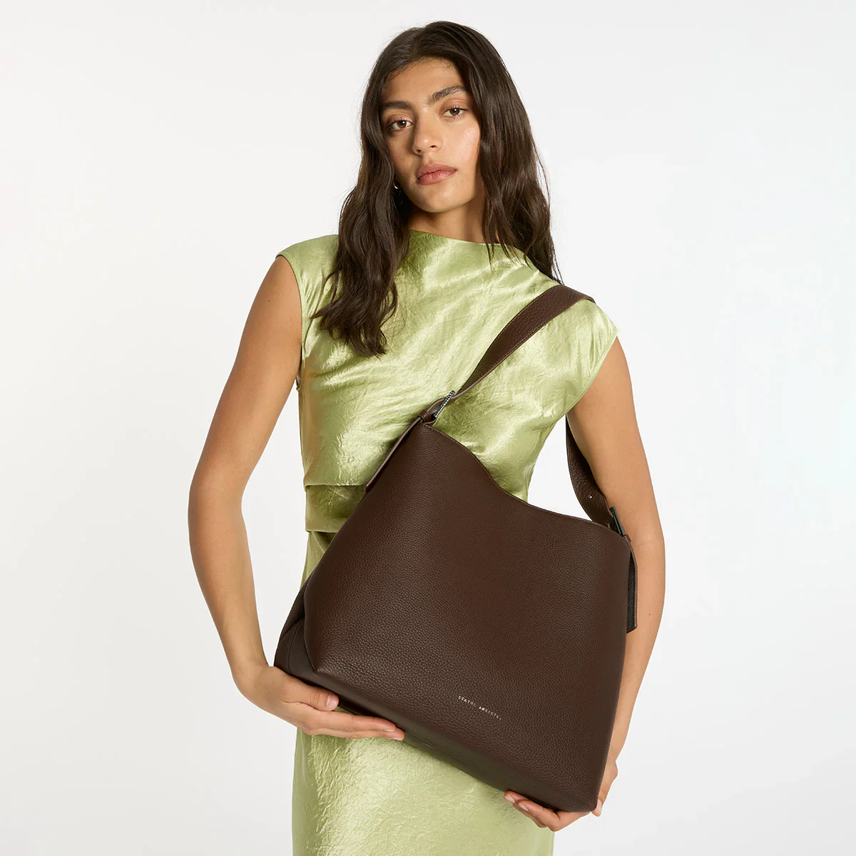 STATUS ANXIETY Womens Forget About It Leather Bag â Cocoa - Image 9
