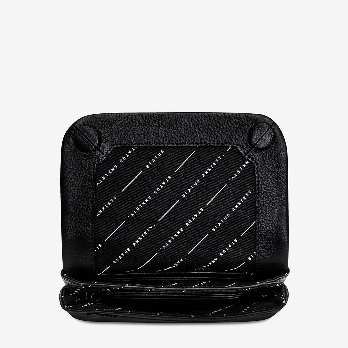 STATUS ANXIETY Womens Impermanent Leather Wallet Black - Image 7