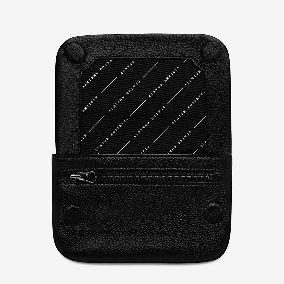 STATUS ANXIETY Womens Impermanent Leather Wallet Black - Image 8