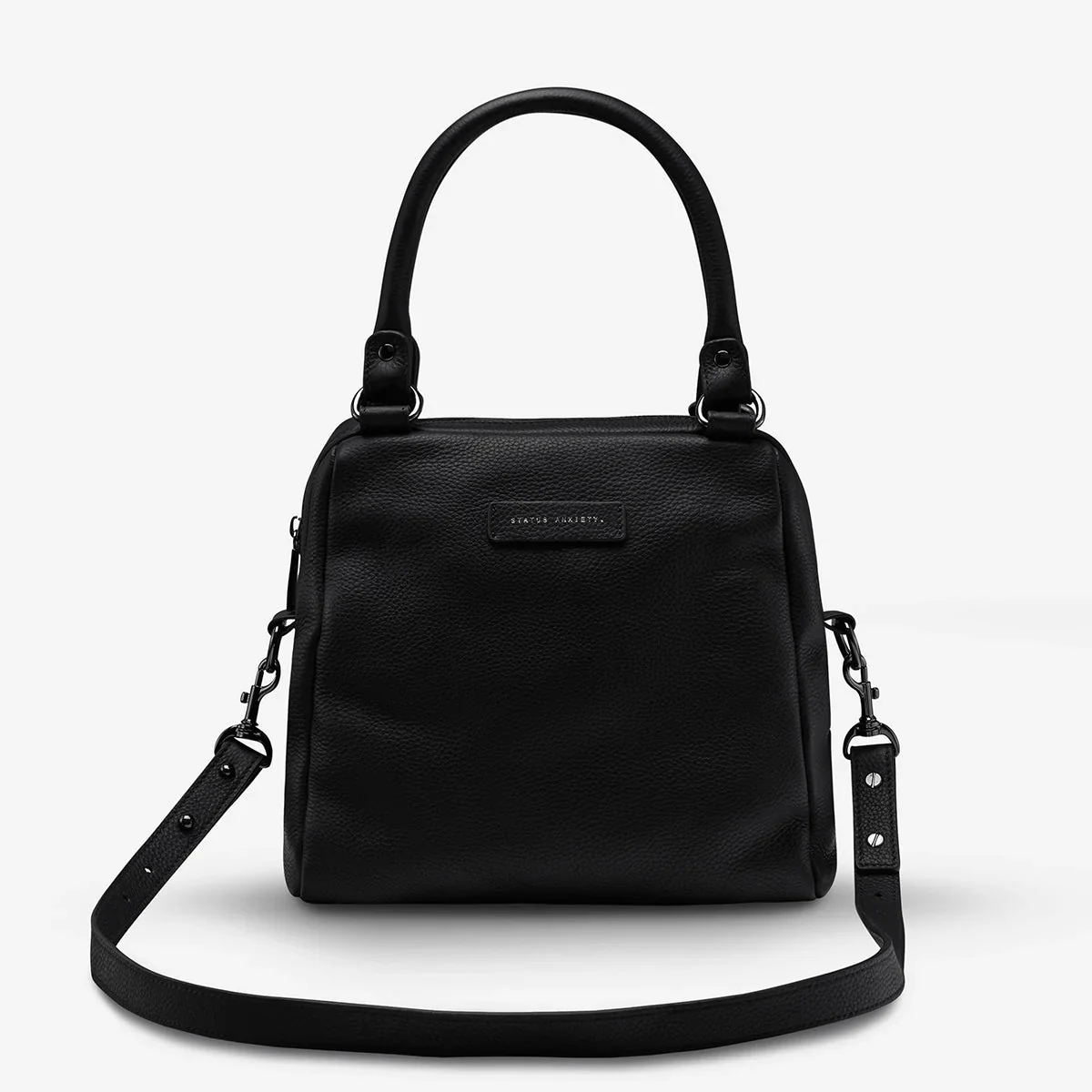 Status Anxiety WOMENS LAST MOUNTAINS LEATHER BAG BLACK - Image 17