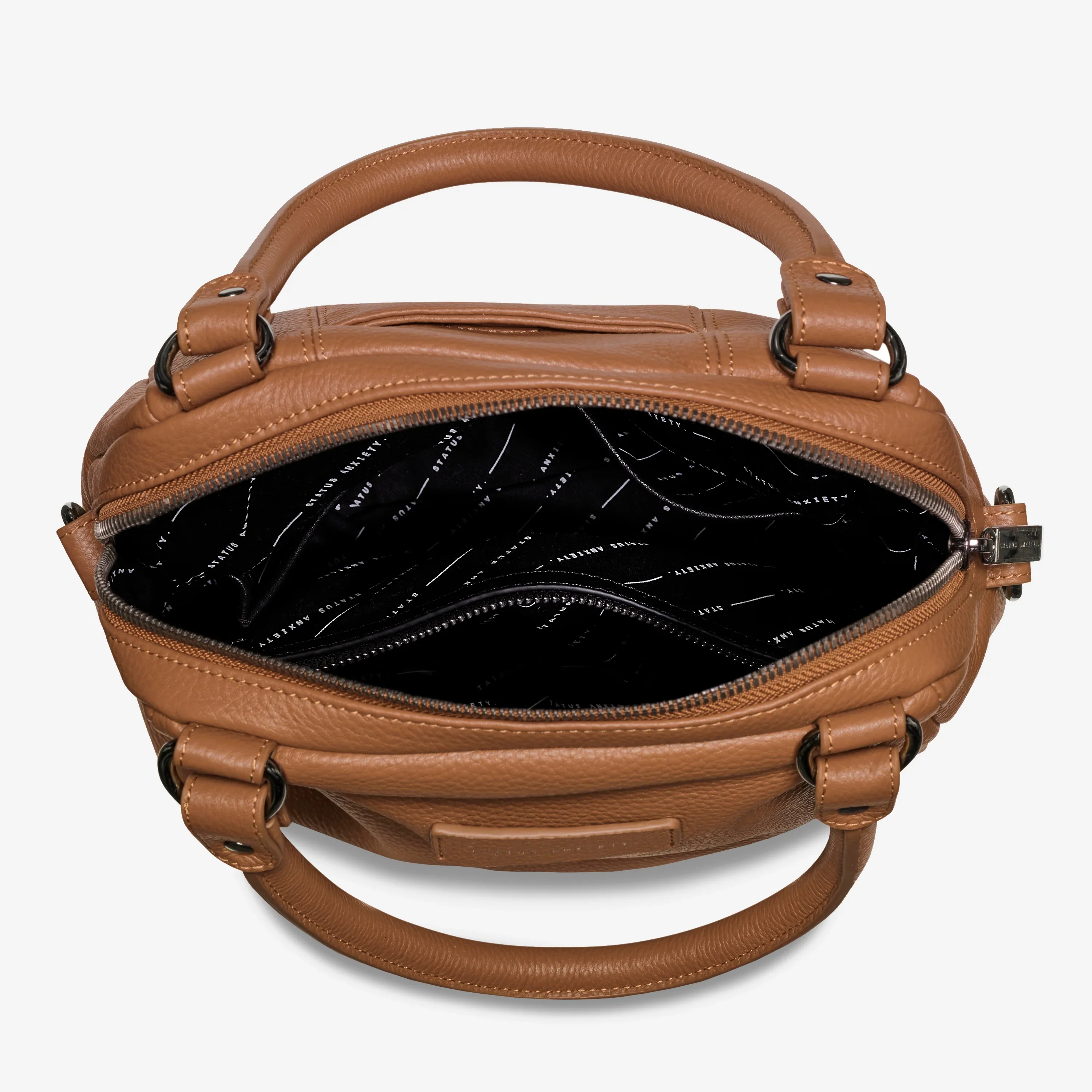 STATUS ANXIETY Womens Last Mountains Leather Bag - Camel - Image 12