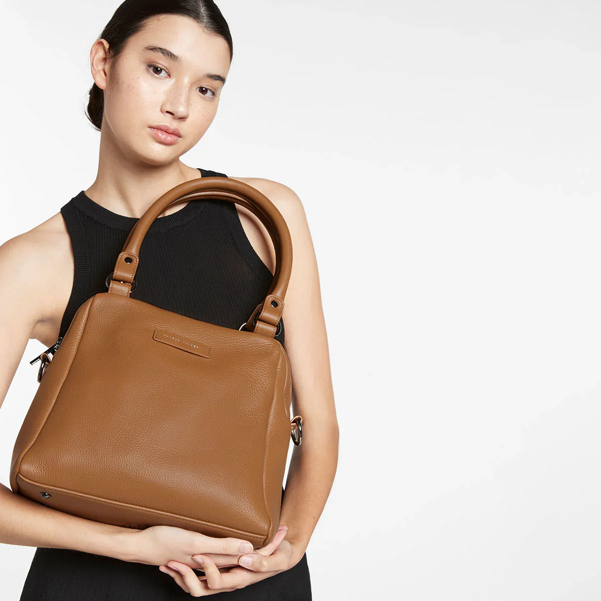 STATUS ANXIETY Womens Last Mountains Leather Bag - Camel - Image 6