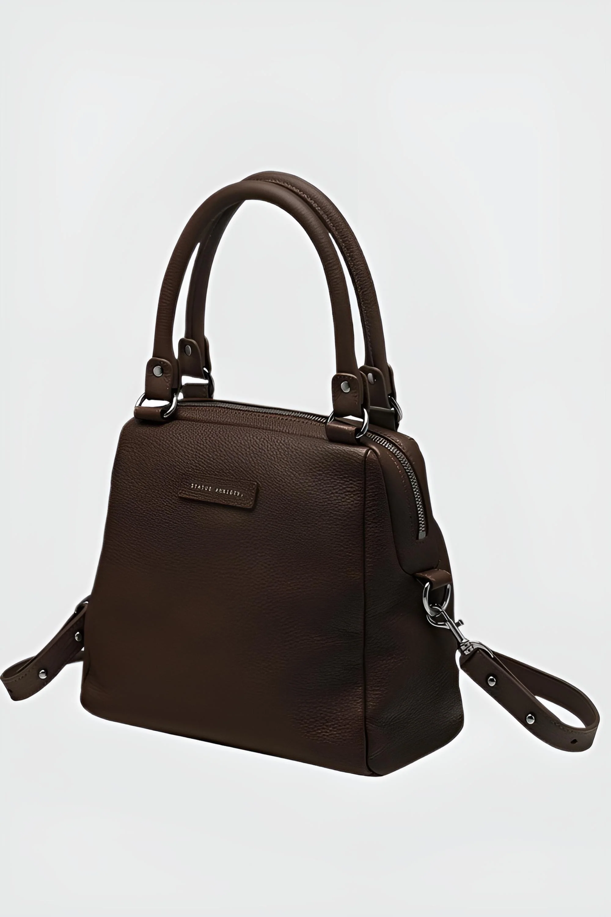 STATUS ANXIETY Womens Last Mountains Leather Bag in Cocoa