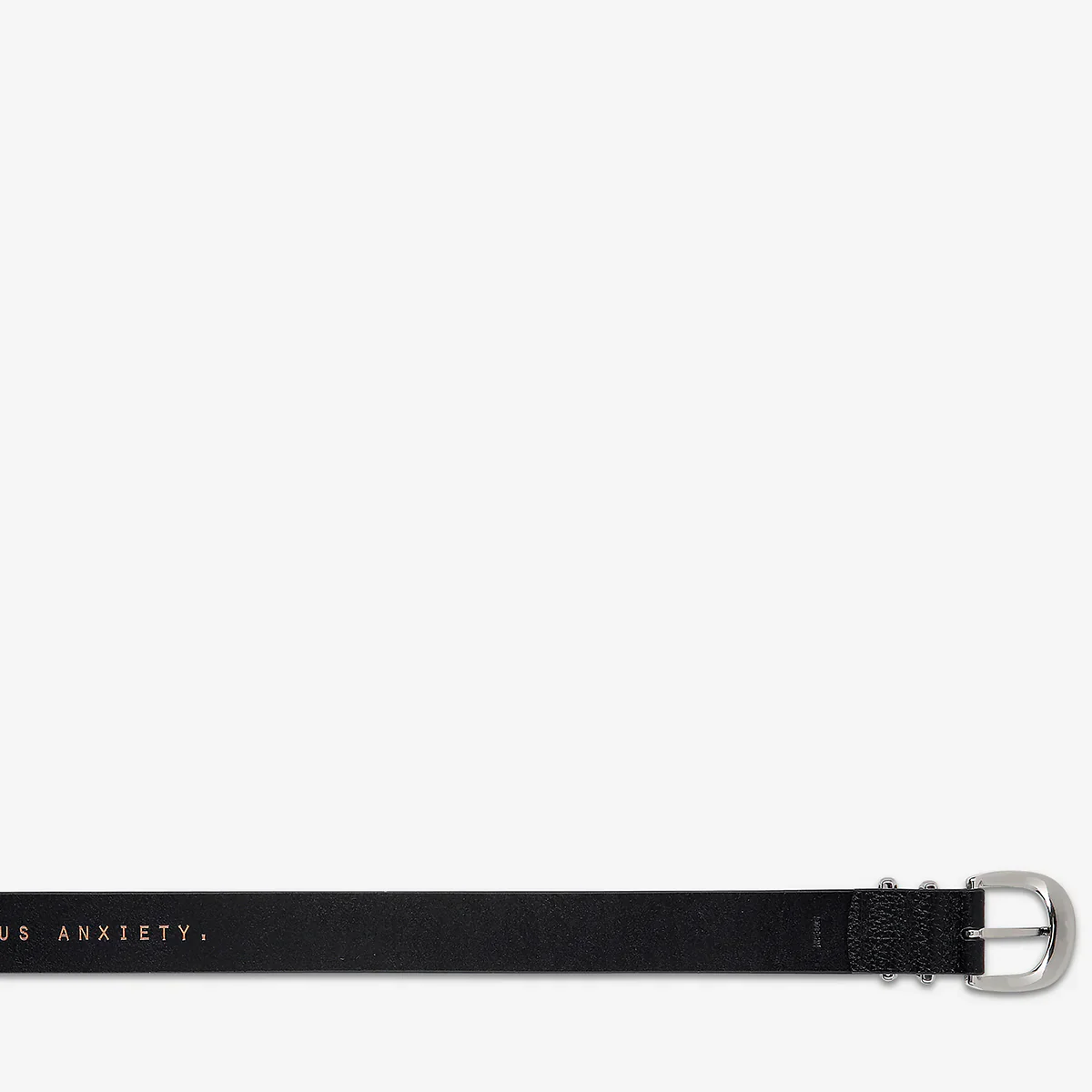 STATUS ANXIETY Womens Let It Be Leather Belt - Black/Silver - Image 4