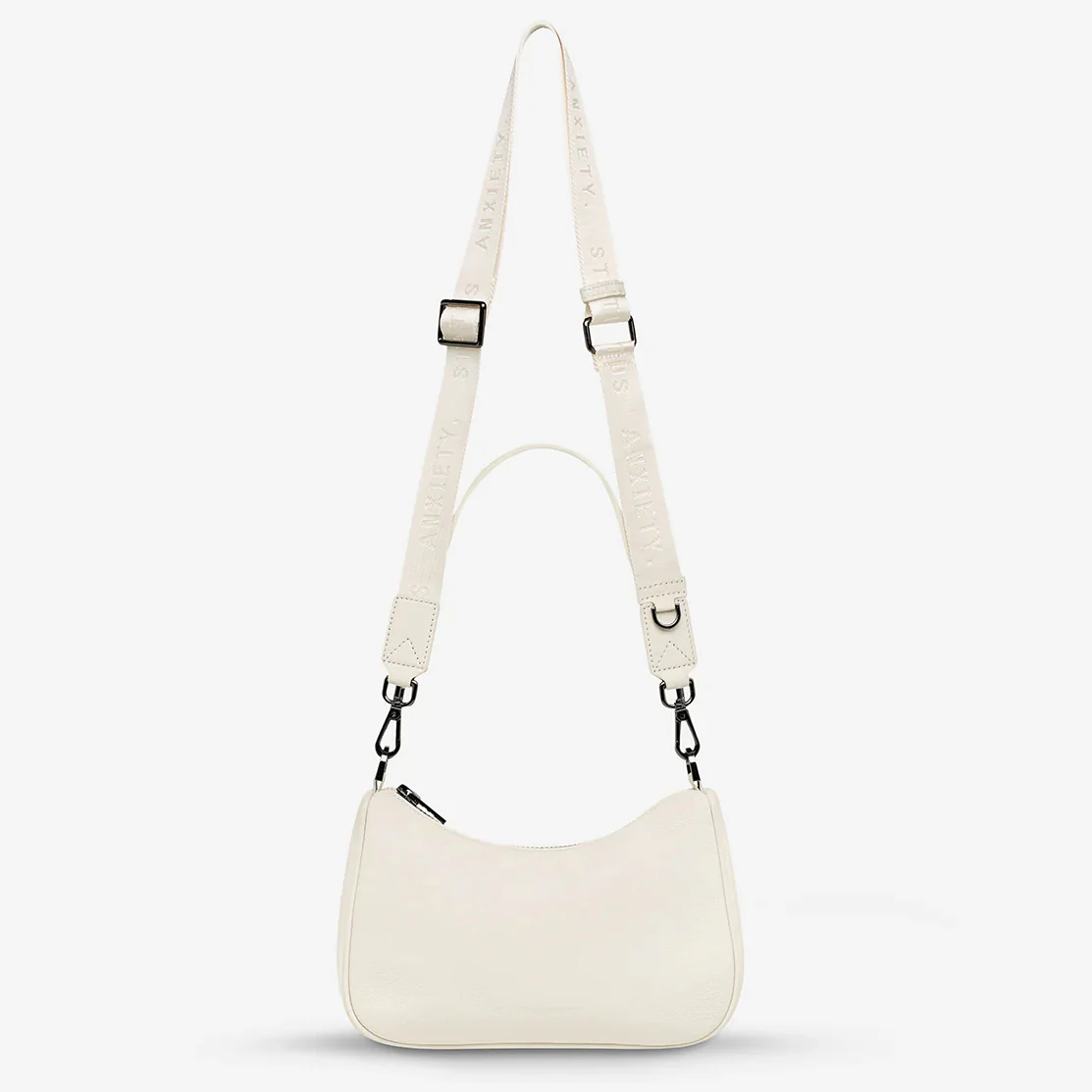 STATUS ANXIETY Womens Look Both Ways Leather Bag - Chalk - Image 12
