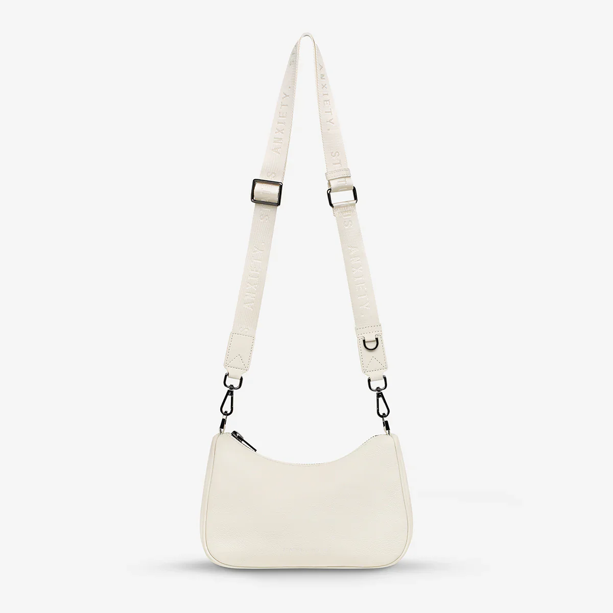 STATUS ANXIETY Womens Look Both Ways Leather Bag - Chalk - Image 3