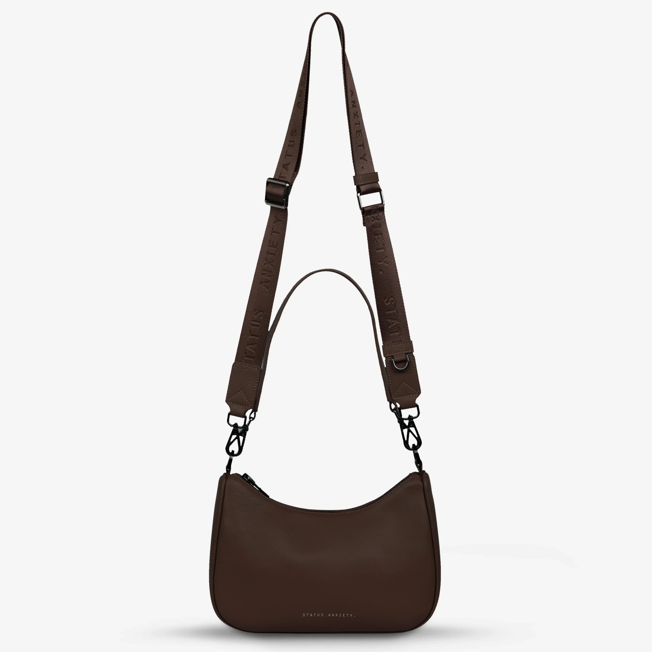 STATUS ANXIETY Womens Look Both Ways Leather Bag - Cocoa - Image 12