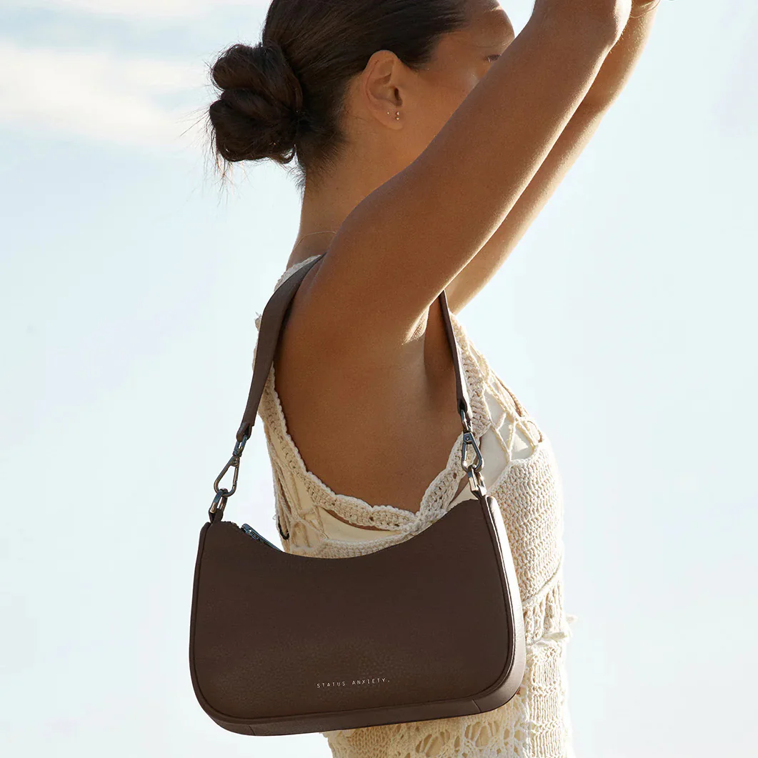 STATUS ANXIETY Womens Look Both Ways Leather Bag - Cocoa - Image 2