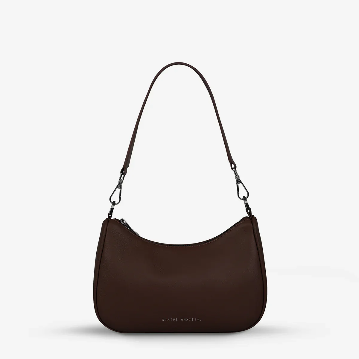 STATUS ANXIETY Womens Look Both Ways Leather Bag - Cocoa - Image 4