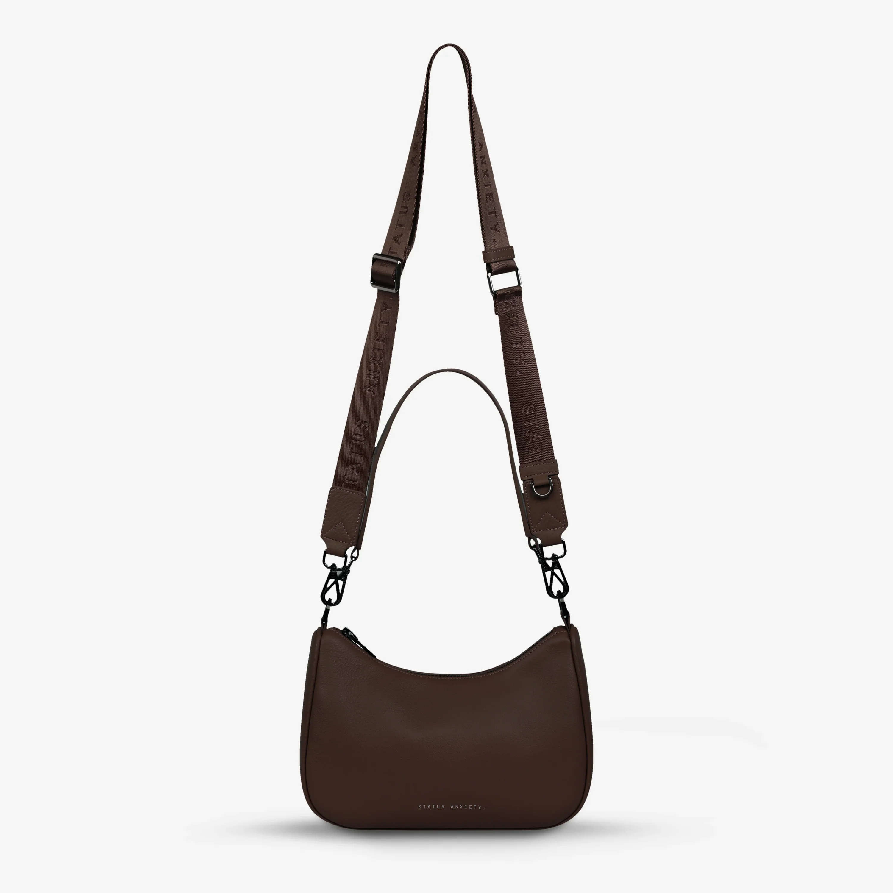 STATUS ANXIETY Womens Look Both Ways Leather Bag - Cocoa - Image 7