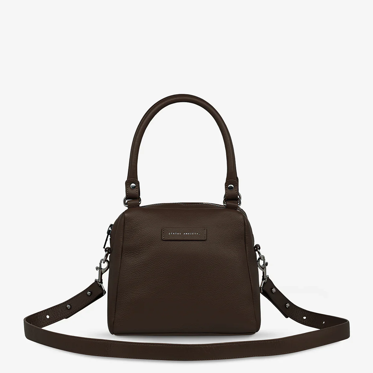 STATUS ANXIETY Womens Mini Mountains Leather Bag  - Cocoa - Image 4