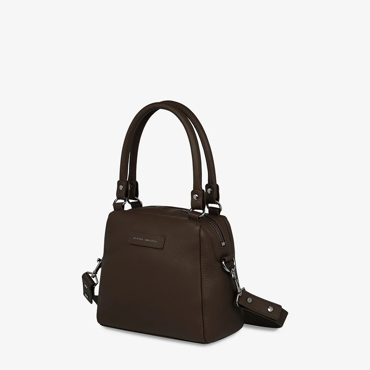 STATUS ANXIETY Womens Mini Mountains Leather Bag  - Cocoa - Image 6