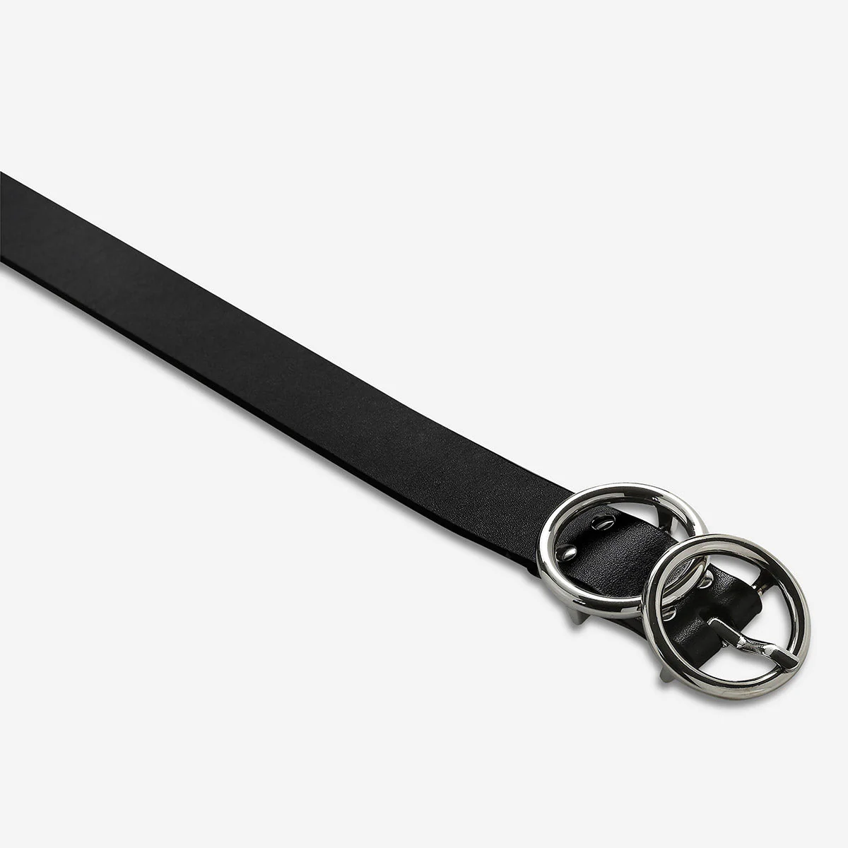 STATUS ANXIETY Womens Mislaid Leather Belt Black/Silver - Image 3