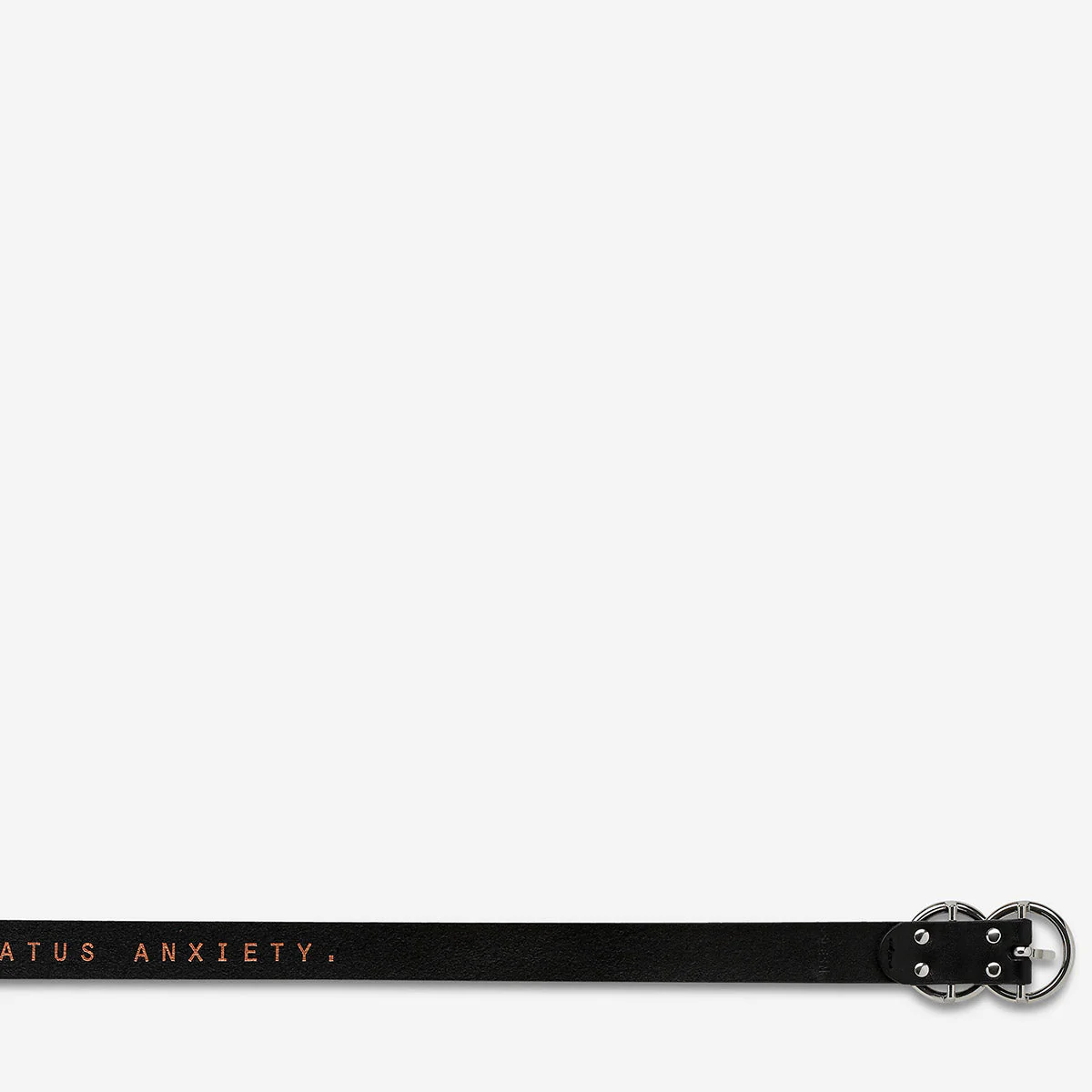 STATUS ANXIETY Womens Mislaid Leather Belt Black/Silver - Image 4