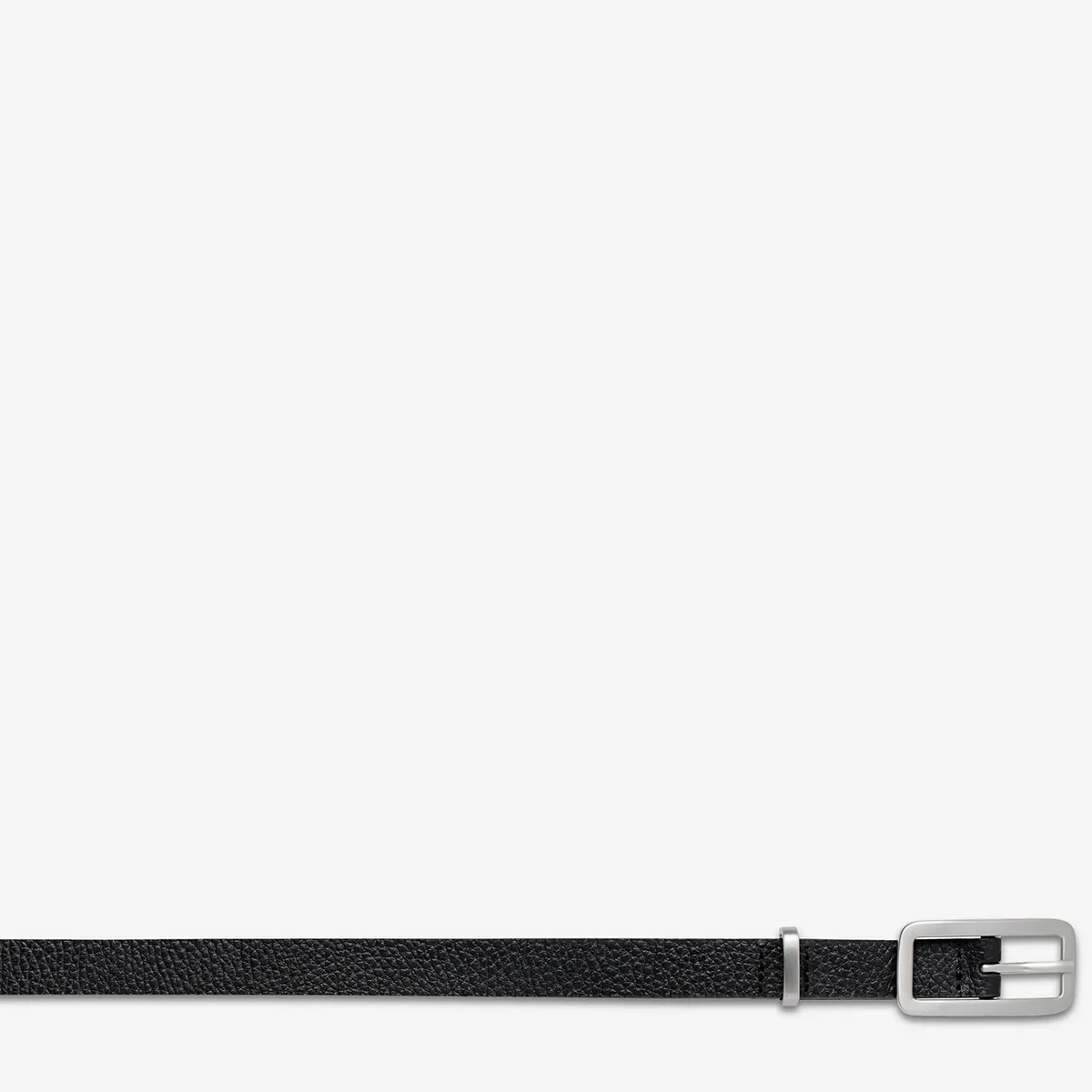 STATUS ANXIETY Womens Muse Leather Belt Black / Silver - Image 5