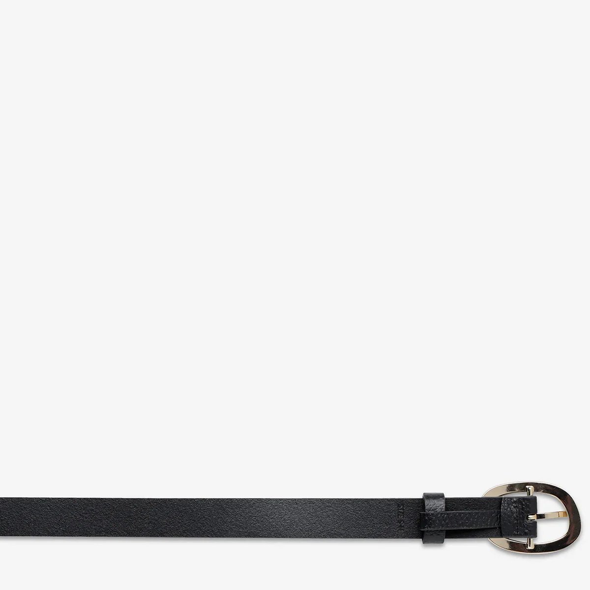 STATUS ANXIETY Womens Nocturne Leather Belt Black / Gold - Image 8