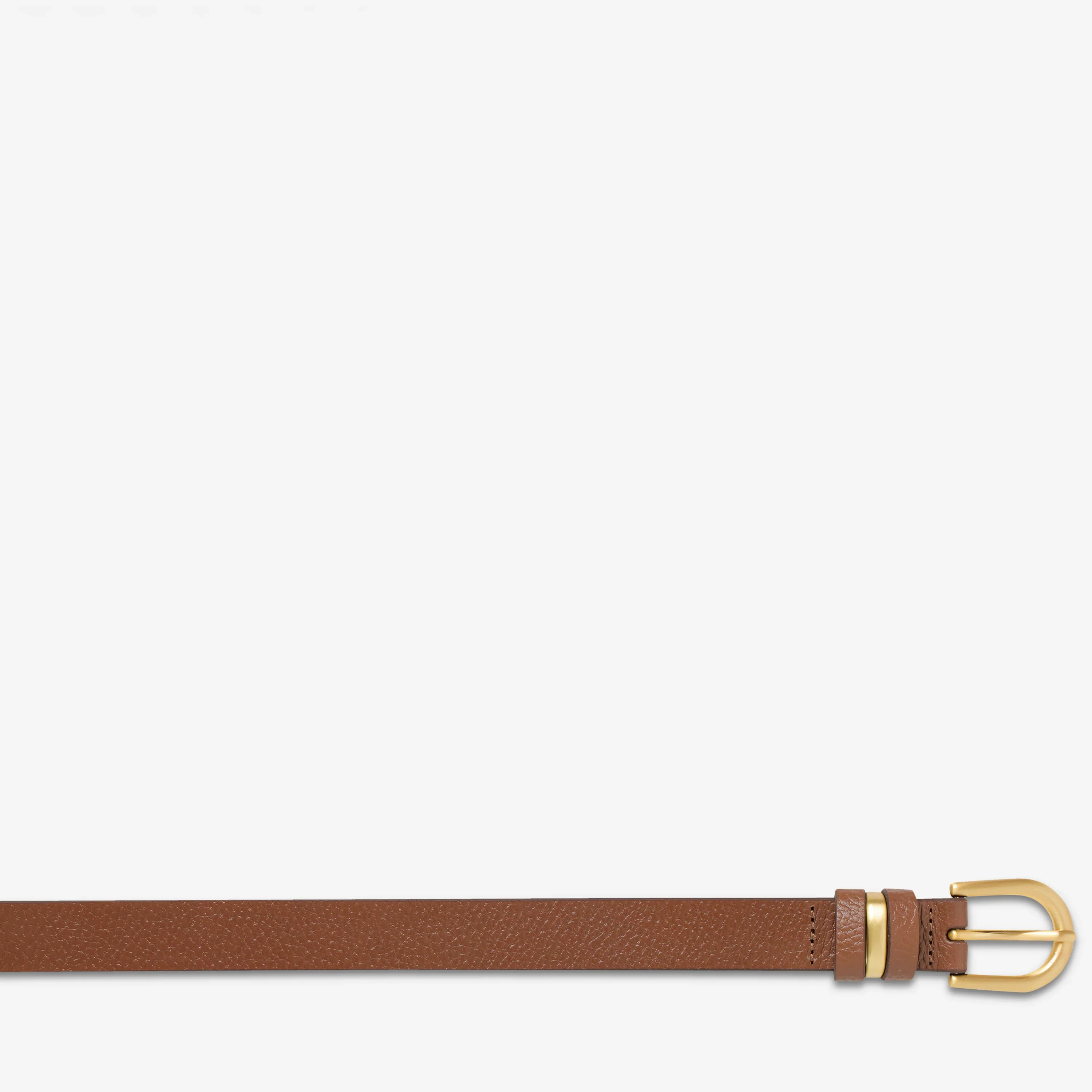 STATUS ANXIETY Womens Over And Over Leather Belt - Tan/ Gold - Image 4