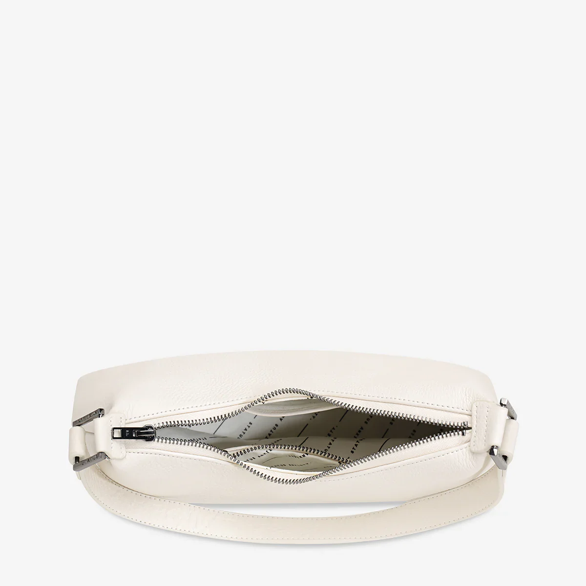 STATUS ANXIETY Womens Reverie Leather Bag - Chalk - Image 10
