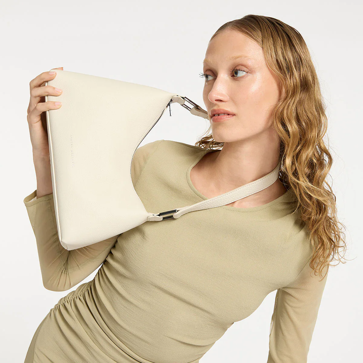 STATUS ANXIETY Womens Reverie Leather Bag - Chalk - Image 12
