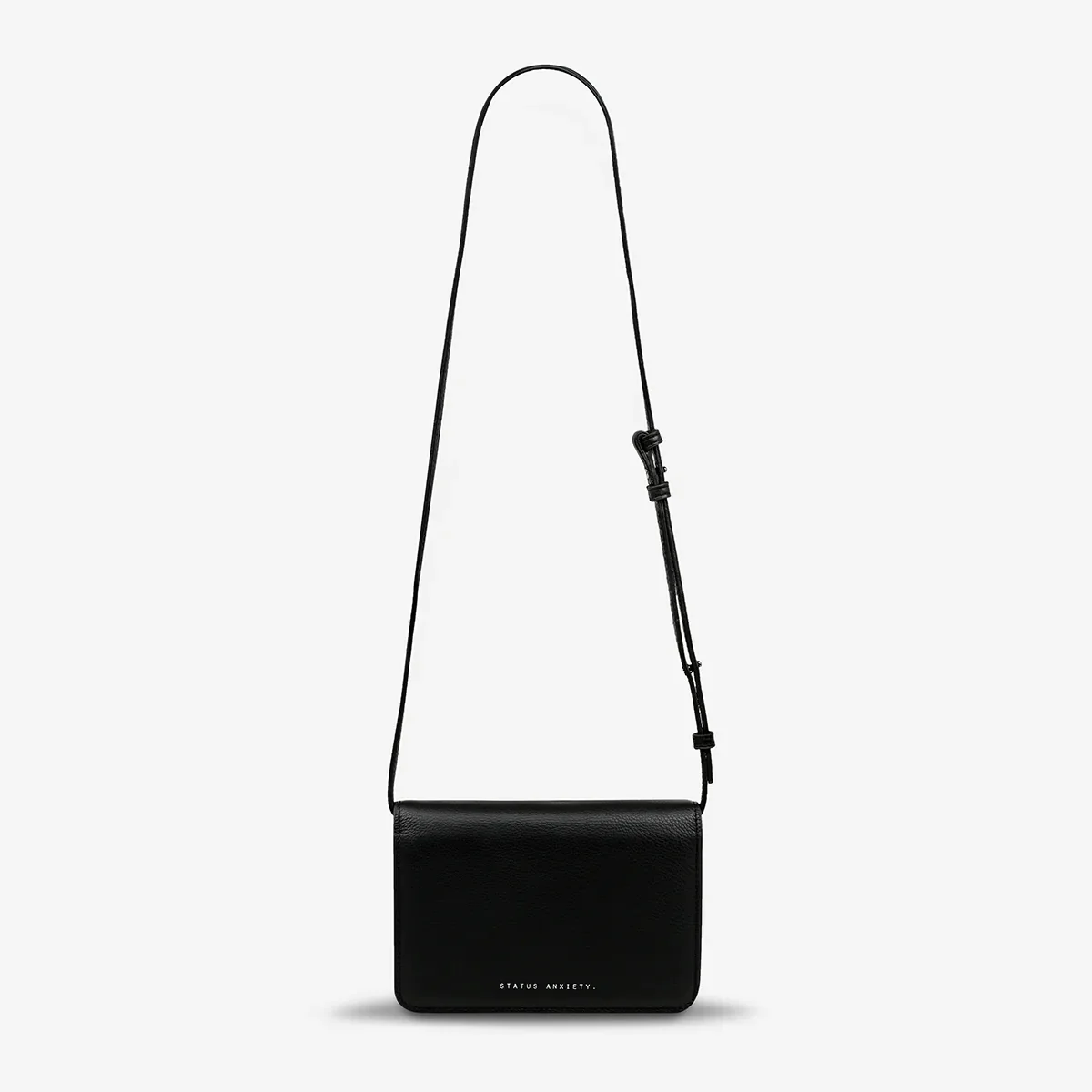 STATUS ANXIETY Womens She Burns Cross Body Leather Bag - Black Leather - Image 12