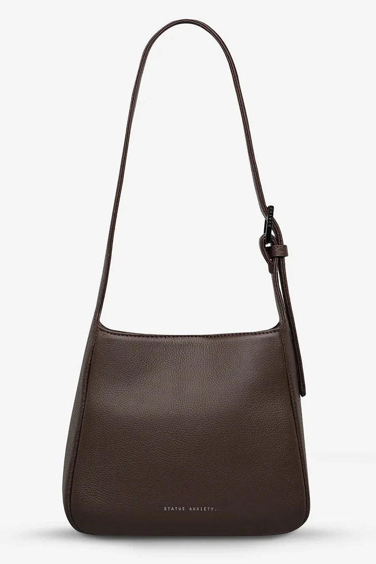 STATUS ANXIETY Womens Slipping Away Leather Bag in Cocoa