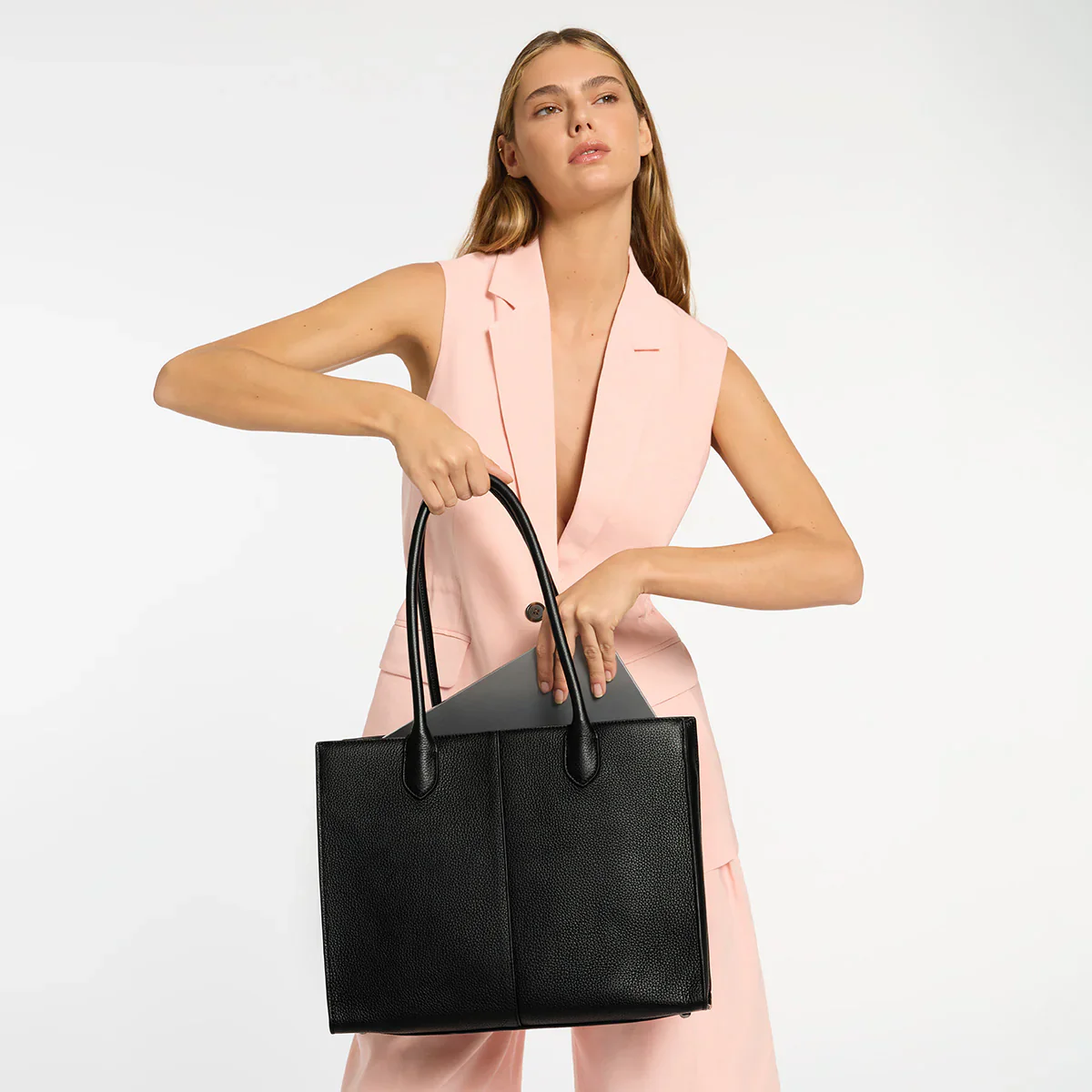 STATUS ANXIETY Womens Without Warning Leather Tote in Black - Image 10